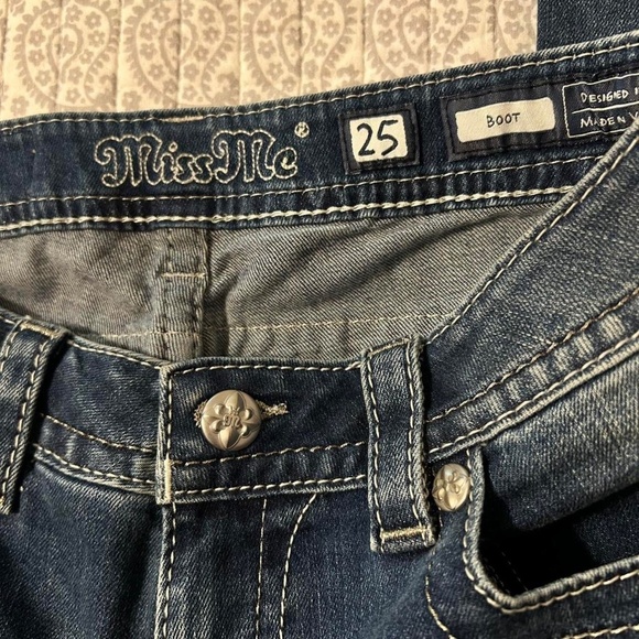 Miss Me Feathers of Paradise Bootcut Jeans Sz25 - Picture 7 of 8